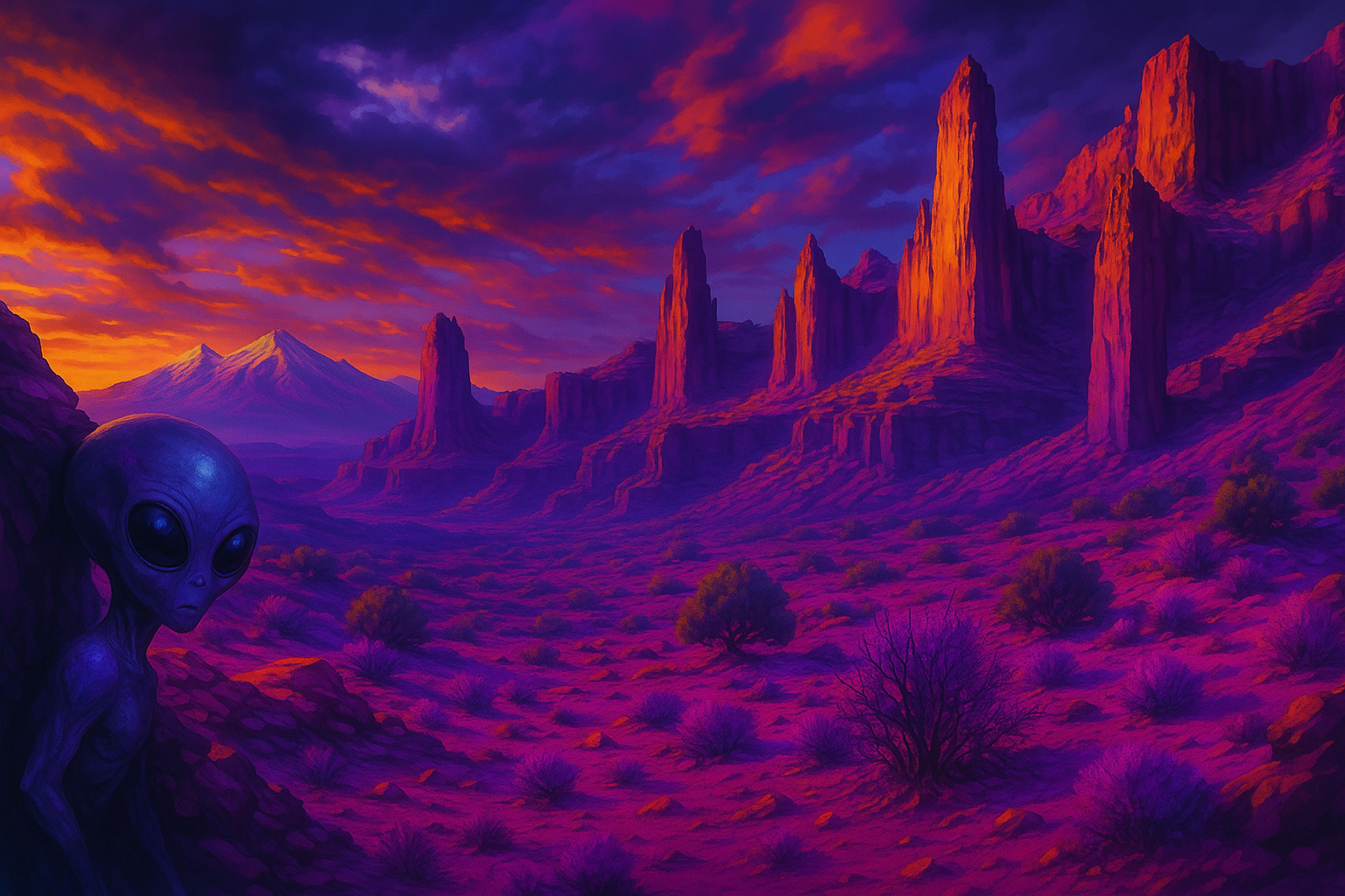 fisher towers area moab alien fantasy Towering red sandstone spires of Fisher Towers glowing in sunset light with La Sal Mountains behind.